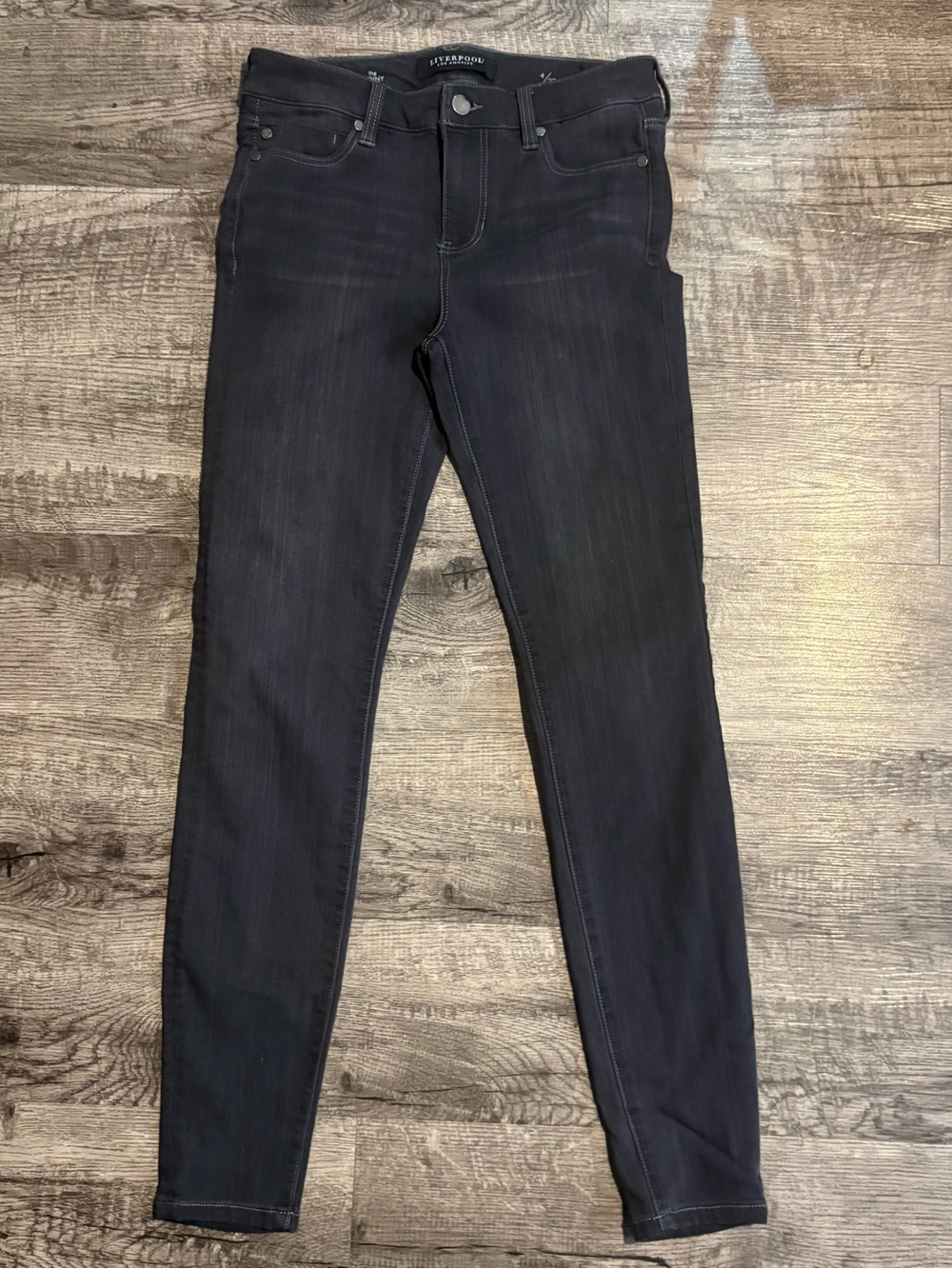 Liverpool Jeans Women’s 4/27 Soft Black The Skinny